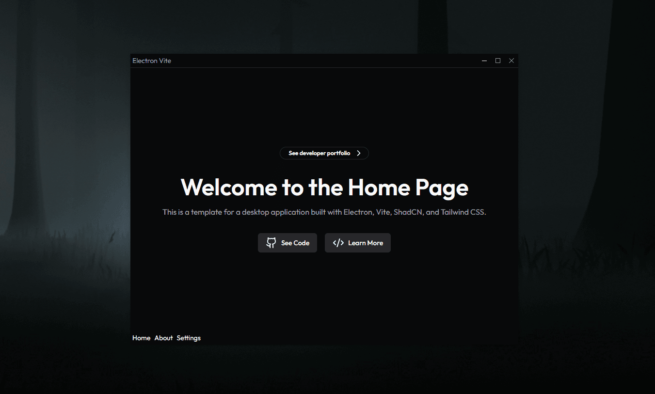 Electron Vite initial image